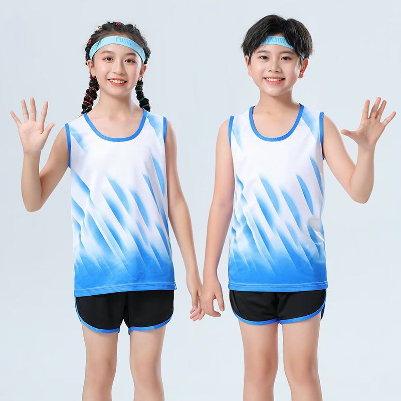 儿童田径服套装学生青少年体育生训练服体考比赛服运动服跑步背心