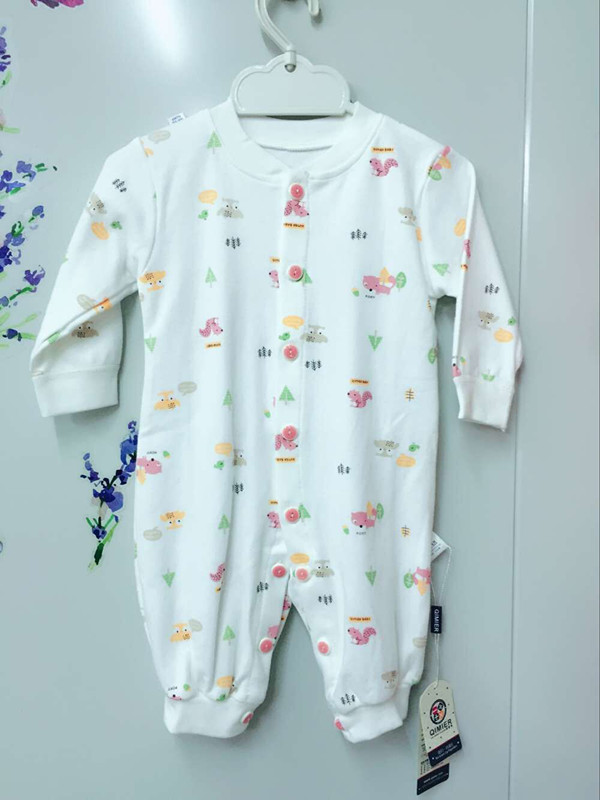 春秋季爬服纯棉闭裆连体衣