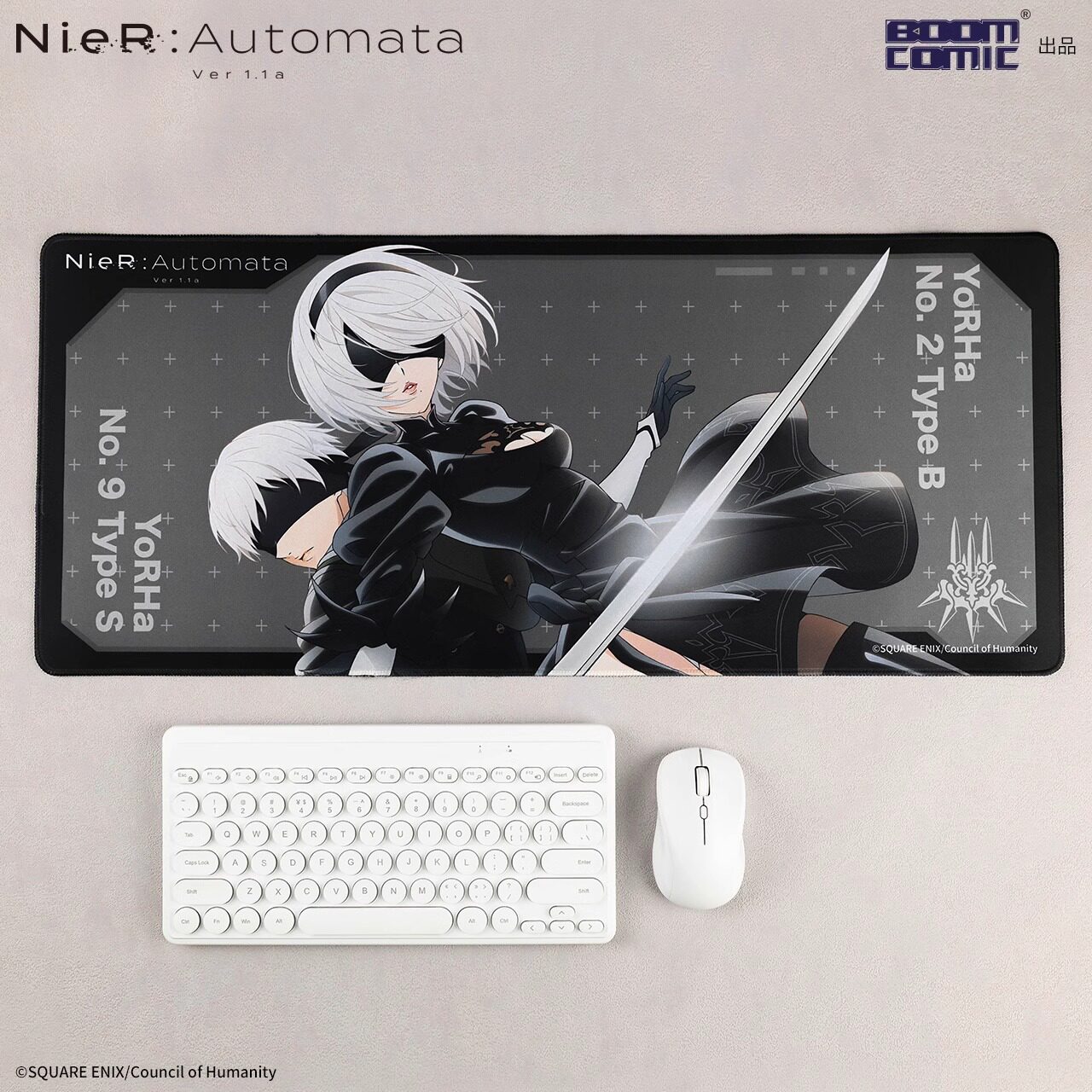 暴蒙正版 尼尔:自动人形 Ver 1.1a 鼠标垫/键鼠垫 2B 9S 周边官谷