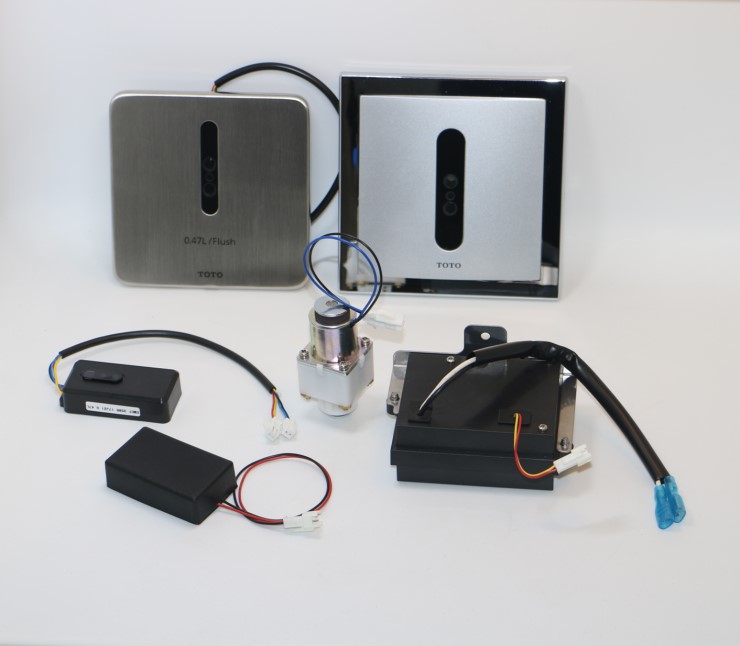 RRTOTO红外线小便感应器配件/电池盒/感应窗/电磁阀面板变压器