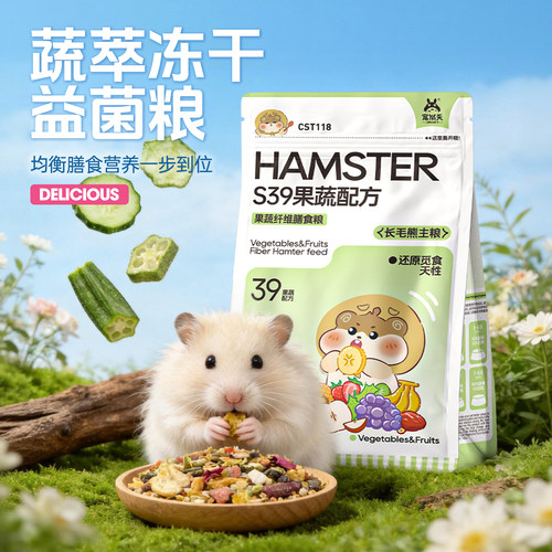 宠尚天仓鼠蔬萃粮营养主粮增肥长肉平价学生冻干仓鼠粮金丝熊食粮