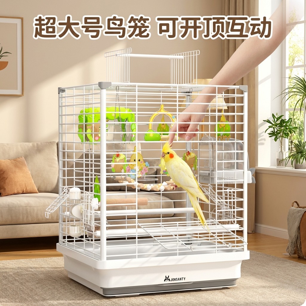 宠尚天鸟笼鹦鹉笼子虎皮玄凤牡丹家用大号豪华别墅带繁殖箱玩具,宠物/宠物食品及用品,鸟笼,淘宝优惠券,粉丝福利购,淘宝优惠卷