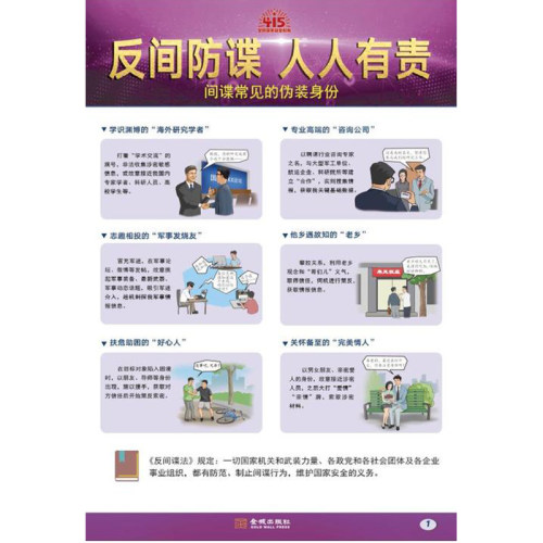 反间防谍 人人有责（挂图） 保密专业
