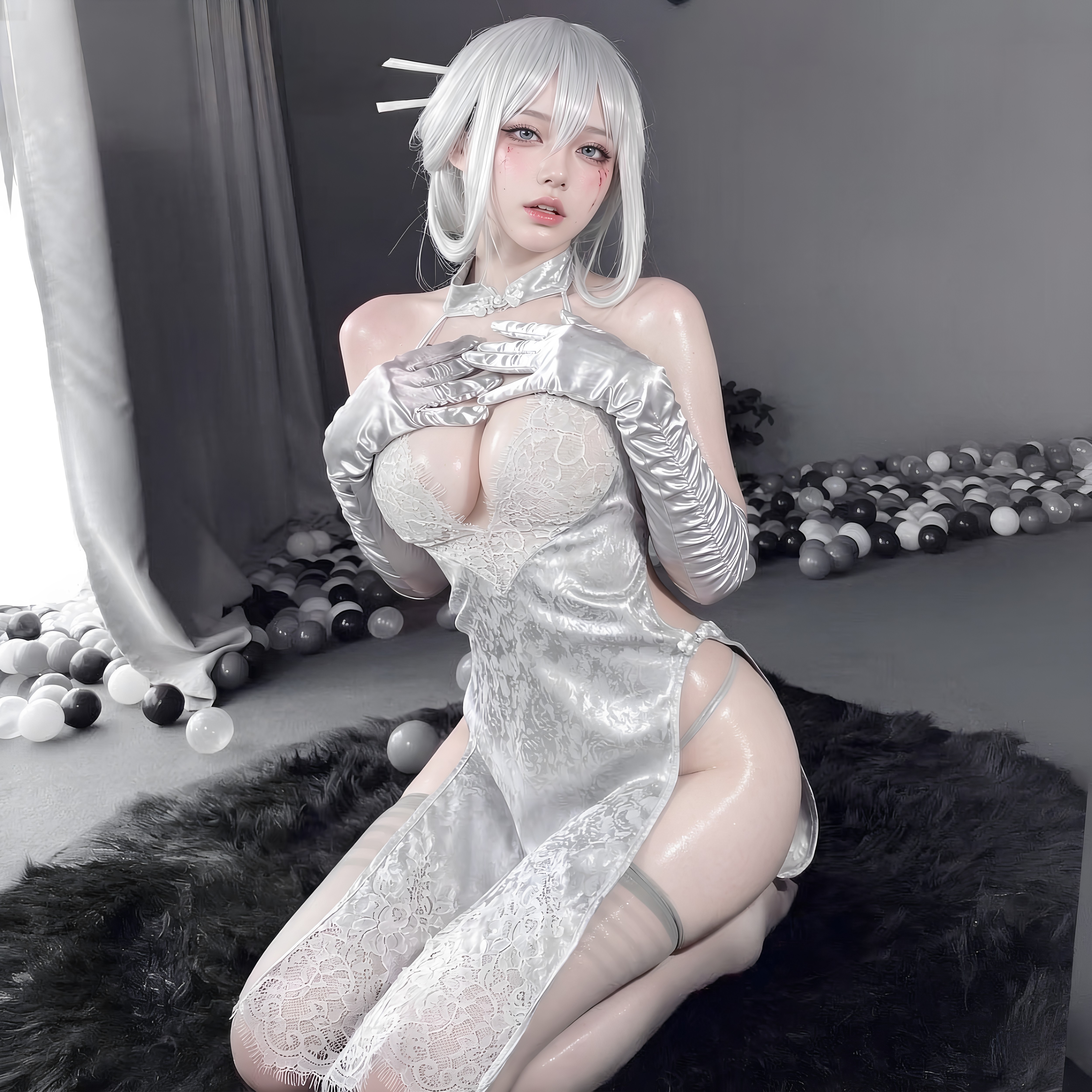 曼烟情趣内衣性感挂脖蕾丝