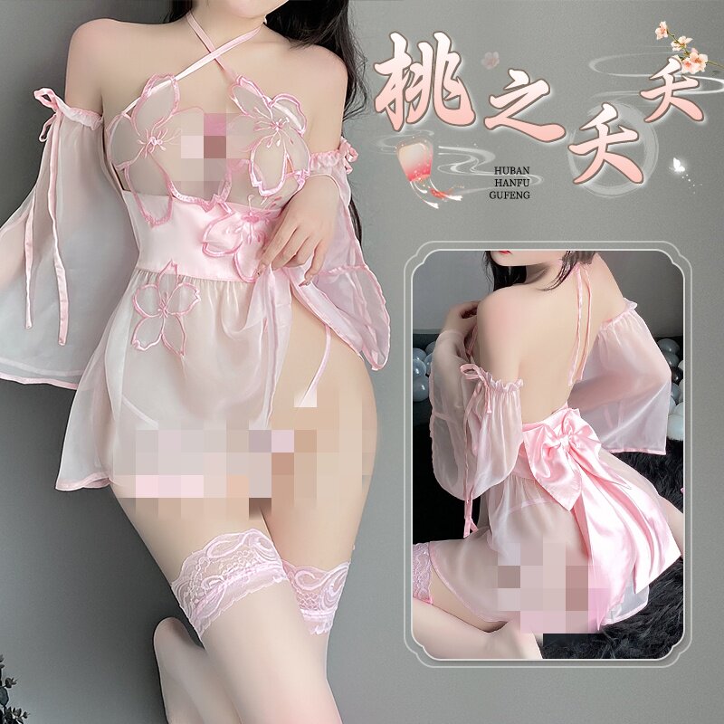 情趣内衣性感汉服连体裙肚兜制服