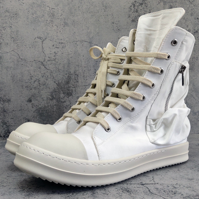 ro鞋子男新款钱包布袋高帮鞋增高奶香底缎面帆布鞋运动休闲板鞋女