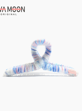 彩色毛线抓夹后脑勺盘发夹简约鲨鱼夹百搭少女发抓女秋冬发饰头饰