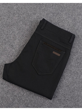 休闲牛仔裤中青年微弹男长裤秋冬宽松直筒中腰休闲多口袋男裤处理