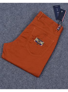 轻奢男士休闲裤中腰小直筒修身薄长裤精棉弹力水洗百搭男裤福利价