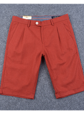 夏季男棉麻休闲短裤男士五分裤宽松直筒5分中裤潮流百搭薄款马裤