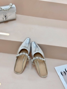 SICA 2026新款夏季外穿时尚气质方头穆勒凉鞋女一字扣半拖鞋