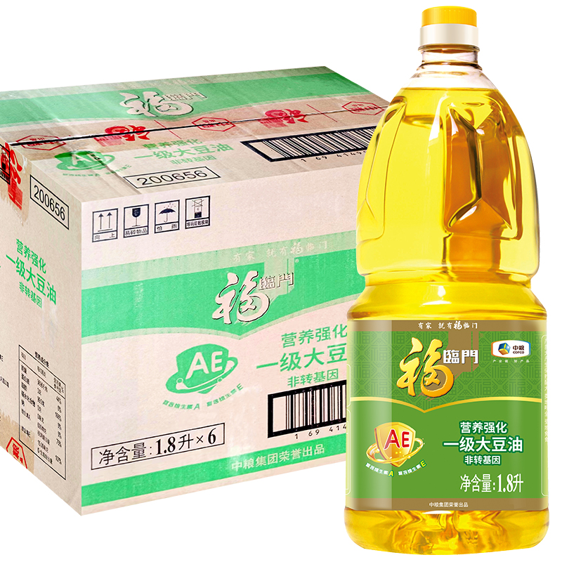 福临门AE非转基因一级大豆油1.8L