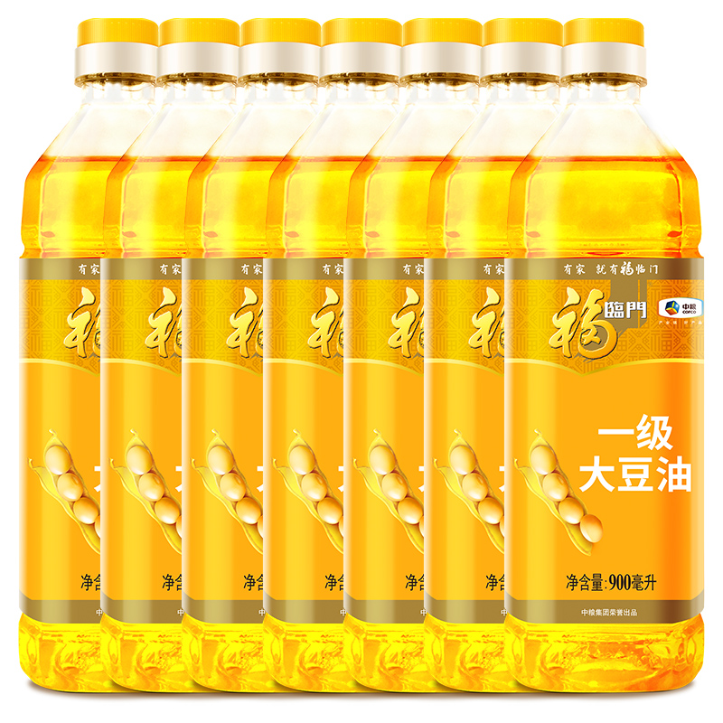 福临门一级大豆油900mlX10瓶烘焙蛋糕炒菜色拉油食用油团购中粮出-封面