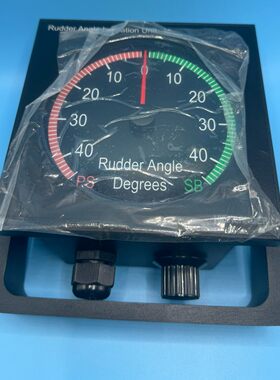 出丹控DEIF XL144舵角指示器，黑色外观，圆形设计，清