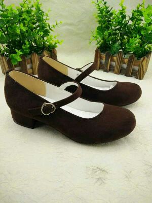 玛丽珍新款少女心一字扣制服皮鞋