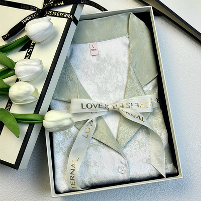 高级感真丝睡衣女春秋季长袖2024新款轻奢休闲冰丝家居服套装夏天