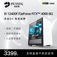 名龙堂i5 12400F/GTX1650/1660S/RTX3060/4060/4060Ti台式电脑全套组装机DIY电竞游戏整机办公主机