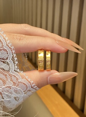 足金999情侣对戒招财福戒水贝黄金古法对戒2026新款送礼送女朋友