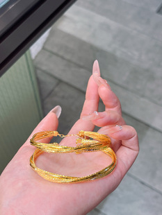 足金999浪漫编织手链5D水贝黄金送女朋友礼物2026新款