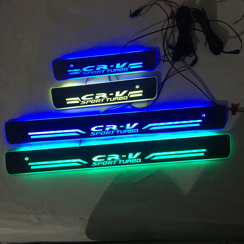 适用17-23款本田CRV迎宾踏板灯LEDcrv流光脚踏板改装饰专用门槛条