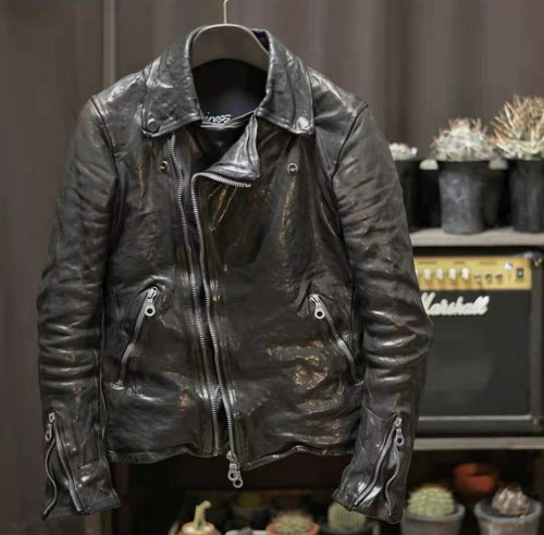 意大利马皮皮夹克机车