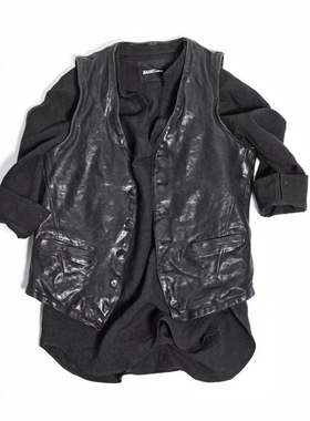 皮匠門 MEN+门•元年  贵就是原罪 意大利进口马皮马夹9241