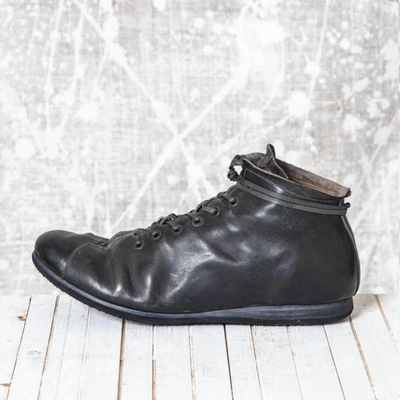 意大利植鞣手工中帮短靴