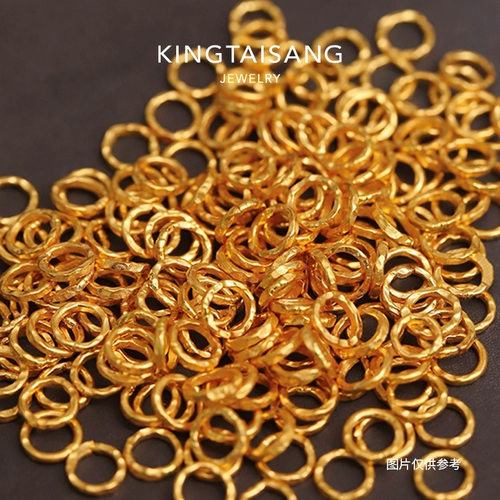 Golden Dasheng Foot Gold 999 Золотая тарелка запутанная рука -Сделанная женская мужская богатая работа пара браслет DIY FK298A