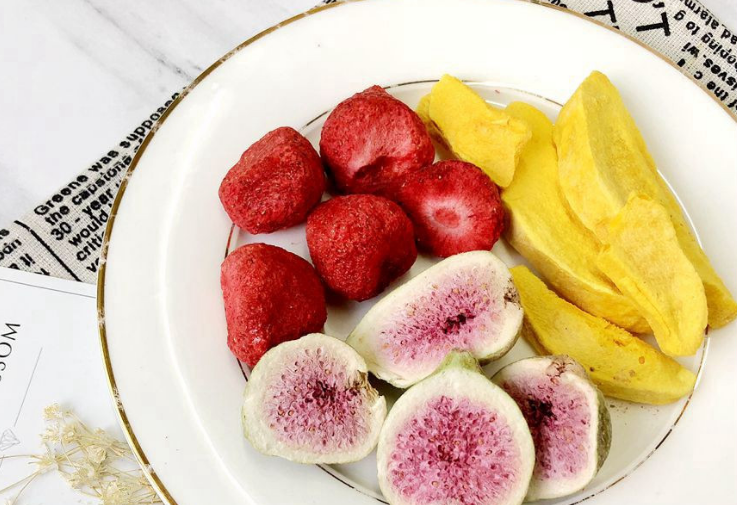 冻干草莓芒果无花果干100g牛轧糖雪花酥原材料脱水水果干脆粒零食