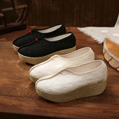 新款 女国潮民族风百搭绣花鞋 绣花鞋 轻便厚底民族风布鞋