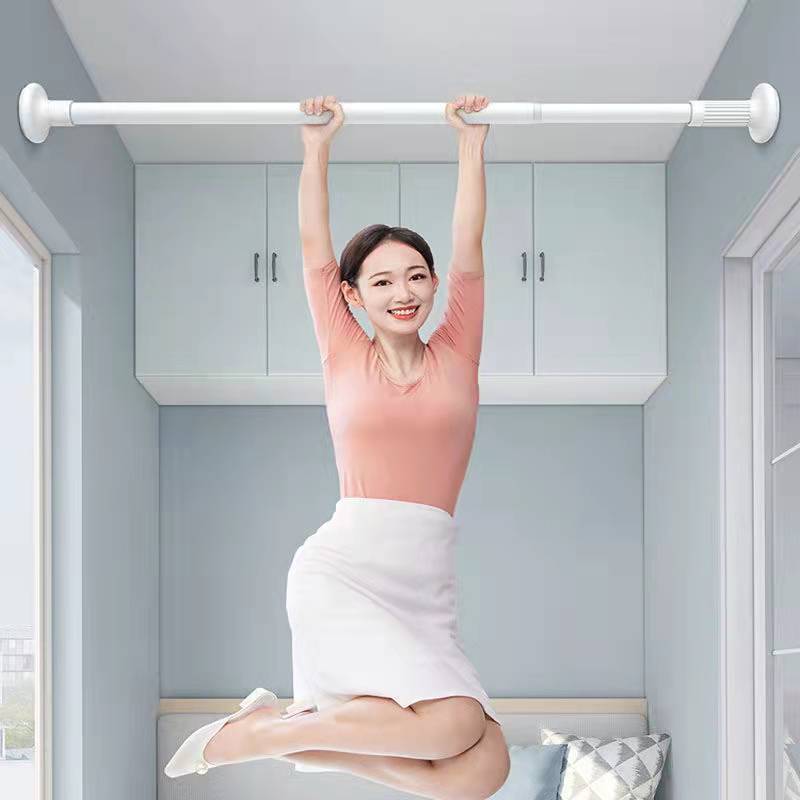 打孔伸缩杆窗帘杆卧室窗帘挂杆