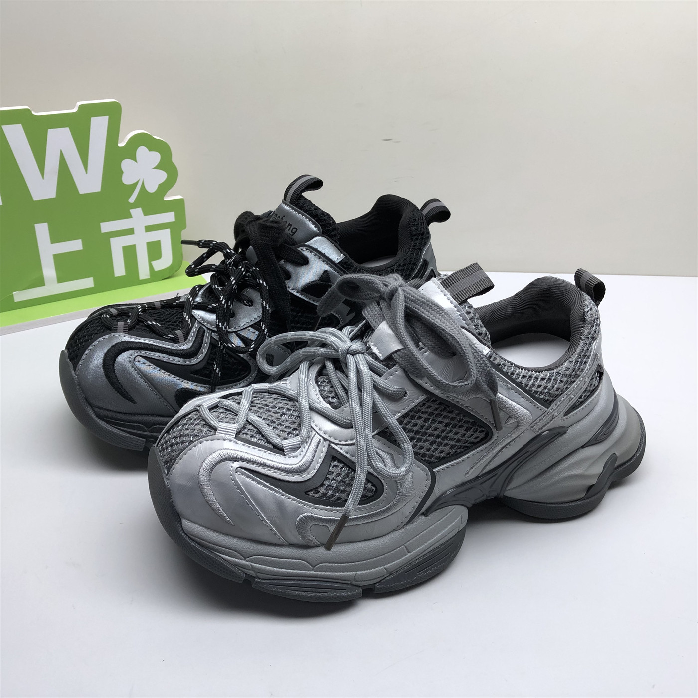 专柜撤柜真皮女鞋厚底系带透气舒适百搭拼色休闲鞋女轻便老爹鞋女,女鞋,时尚休闲鞋,淘宝优惠券,粉丝福利购,淘宝优惠卷