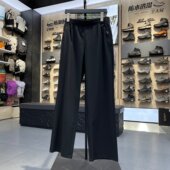 探路者女士户外休闲裤 弹性舒适干爽透气TAMMAO82558 黑色直筒长裤