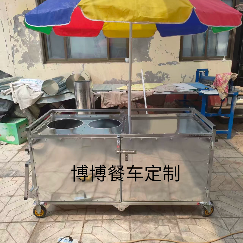 摆摊万能小推车小推车摆摊可折叠可加炉灶加热推车摆地摊四轮小吃