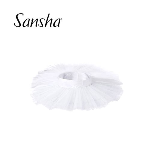 Sansha/三沙儿童TUTU裙粉色芭蕾舞中裙专业表演裙白色半身裙纱裙