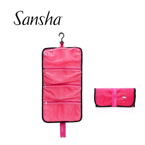 sansha/三沙舞蹈鞋收纳包 化妆包洗漱袋 便携大容量可挂式折叠包