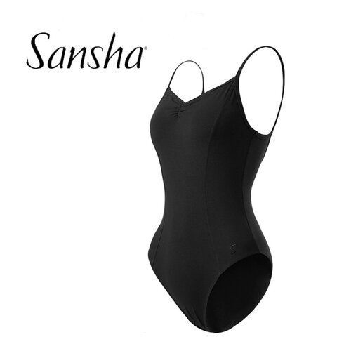 正品三沙芭蕾舞练功服体操服艺考体服女连体高胯吊带舞蹈服LS1554