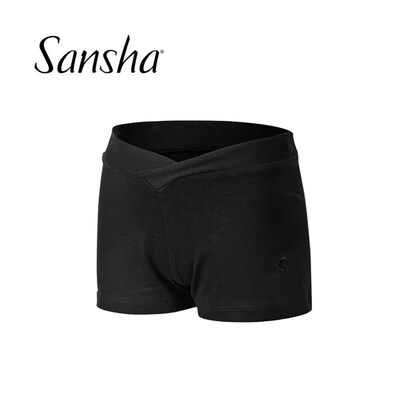 Sansha /三沙儿童运动短裤女紧身练功瑜伽裤女防走光健身裤Y0655C