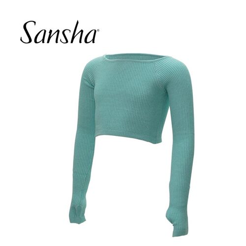 Sansha/三沙儿童芭蕾舞针织上衣秋冬保暖外套表演舞蹈练功服 长袖