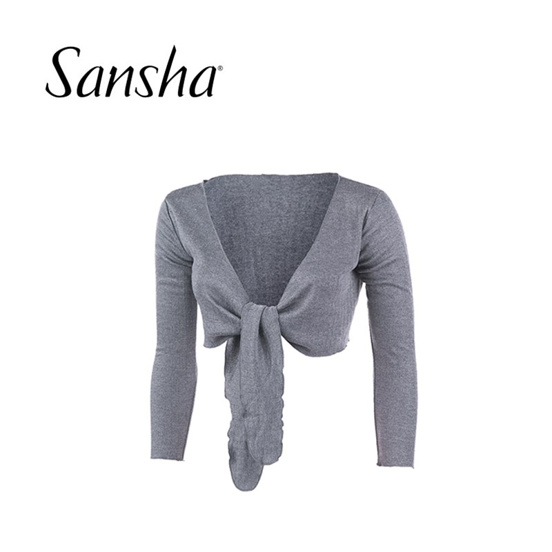 Sansha/三沙成人女舞蹈服针织保暖短上衣芭蕾练功舞服开衫KH4003