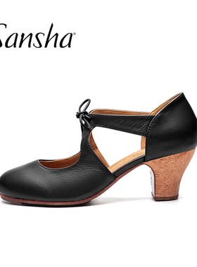 Sansha/三沙Flamenco舞蹈鞋 佛朗明戈牛皮面铁钉鞋底弗兰明戈FL29