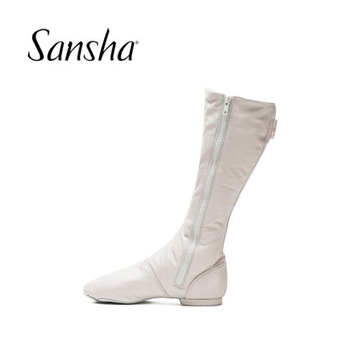 Sansha/三沙订制款剧院靴舞台剧现代舞高筒牛皮民族舞蹈演出鞋CB1