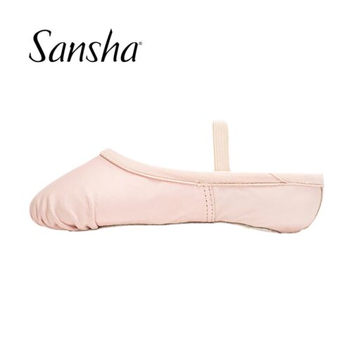 Sansha/三沙儿童芭蕾舞鞋牛皮练功鞋猫爪鞋初学者软底舞蹈鞋NO.14