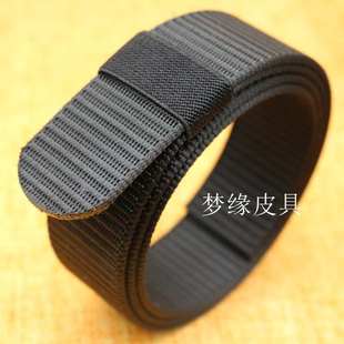 加厚尼龙带条帆布无头男裤带户外带商务休闲百搭中老青年编织腰带