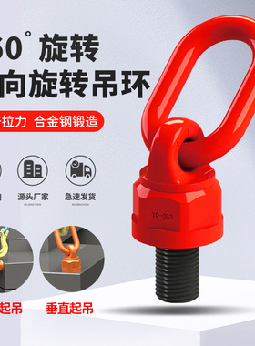 360度万向旋转吊环螺丝吊耳吊点模具鸭嘴起重高强度吊装环吊具M24