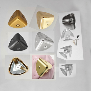 老花女包木盒子螺丝三角护角防磨损四角扣配件角贴礼盒边角扣子