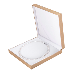 欧诗漫珠宝白色淡水珍珠项链近圆双层锁骨链蝴蝶结卡扣送礼物熠熠