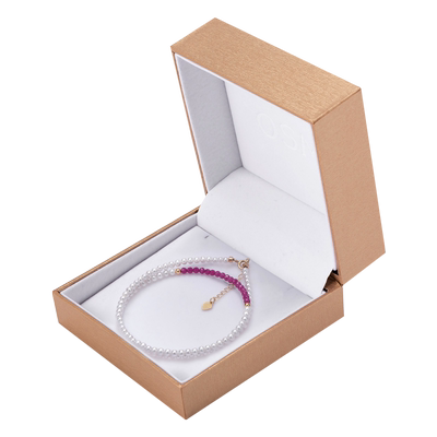 欧诗漫珠宝淡水珍珠项链3-4mm近圆形baby珠全珠链颈链女925银朱阑