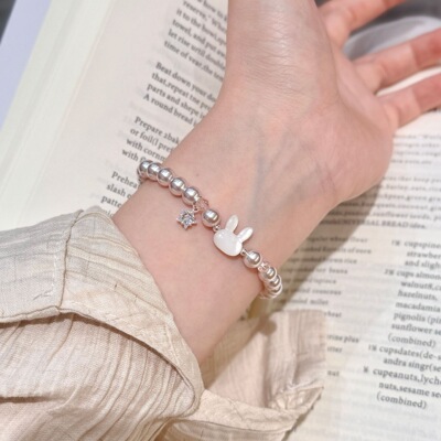 2026新款s925纯银五角星手饰曼塔施家珍珠小兔子手链女高级感手饰