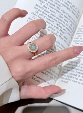 2026新款花边闪钻天然翡翠鸽子蛋戒指女轻奢精致高级感小众新中式